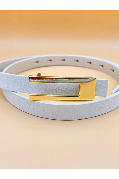 Desre Moda Basic Gold Women's Belt Trouser Belt Dress Belt Shirt Belt Pull Belt