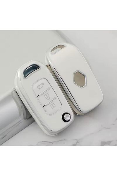YıldızTuning Renault Kaleos Switch Case Cover White-Silver