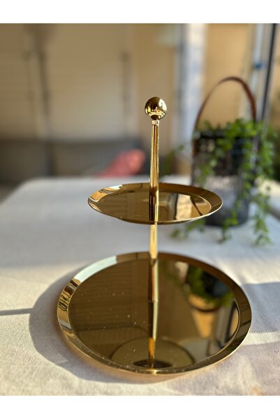 vanilya accessory 2 katlı paslanmaz Çelik ikramlık