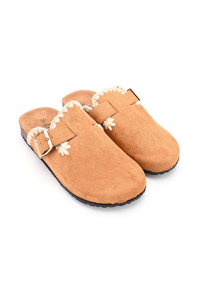 Tmall Women's Casual Slippers, Made of Eco-friendly Suede, SA49, Camel