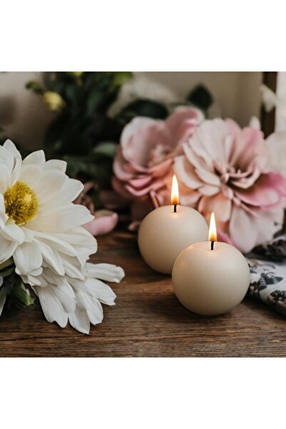 AresMumAtölyesi 2 li vanilya kokulu 7.5 cm çapında yuvarlak top dekoratif hed...