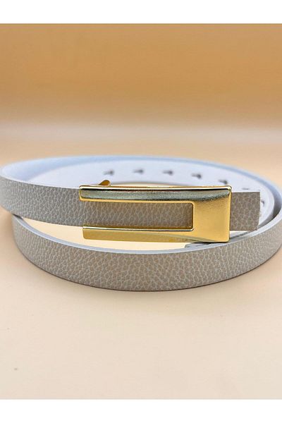 Desre Moda Basic Gold Women's Belt Trouser Belt Dress Belt Shirt Belt Pull Belt