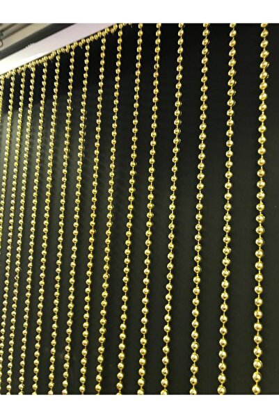 özdeğer home 75x180 Metalik Gold Renk 2,5 Cm Aralık Plastik Zincir Perde Kapı...