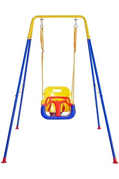 Star Kids Toddler Swing Set by Tee Doe, Durable Kids Swing Seat for Indoor and Outdoor Use with Safety Belt, M