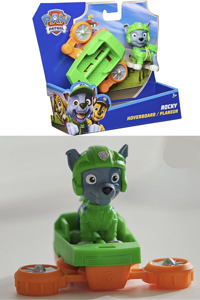 TOYFEST باو باترول: لعبة طائرة هوفر بورد مع شخصية أكشن بوبس روكي وأجنحة قابلة للطي - 5 سم