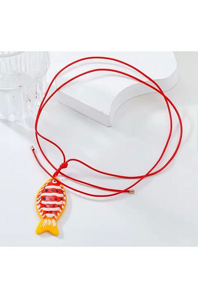 CHARMLUCKY Fish String Necklace