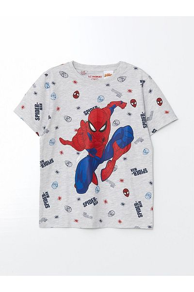 LC Waikiki Lcw Kids Crew Neck Spider-Man Printed Boys' Shorts Pajama Set