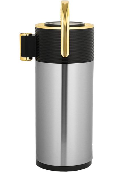 ALSAIF Coffee And Tea Vaccum Flask Steel In Black/gold / Leak-proof And Keeps Drinks Hot 2.5 Liter