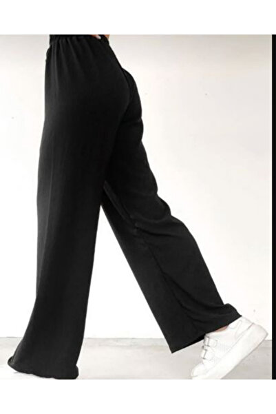 Gökkuşağı Pantaloni Palazzo Wrap cu talie elastică pentru damă