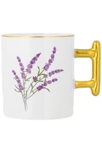 ALSAIF 6-pieces Small Coffee Cup Enjoying Your Hot Beverages Coffee, 90 Ml, White/gold