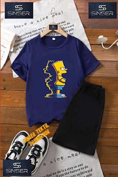 SS SİNSER Tricou cu gât rotund cu imprimeu special „SIMPSON BACK SHADOW” pent...