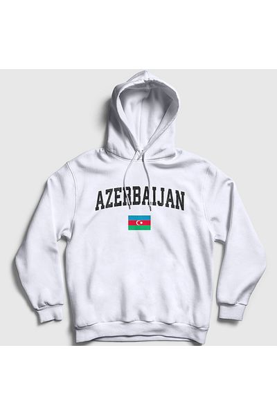 Presmono Φούτερ με κουκούλα Unisex White Flag V2 Αζερμπαϊτζάν Αζερμπαϊτζάν 536670 ττ