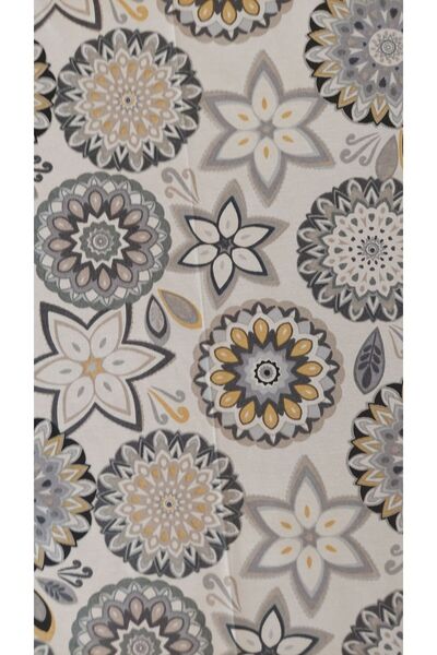 gonk Round, Mandala Patterned, Duck (Liquid Pusher, Stain Proof) Fabric, Tablecloth