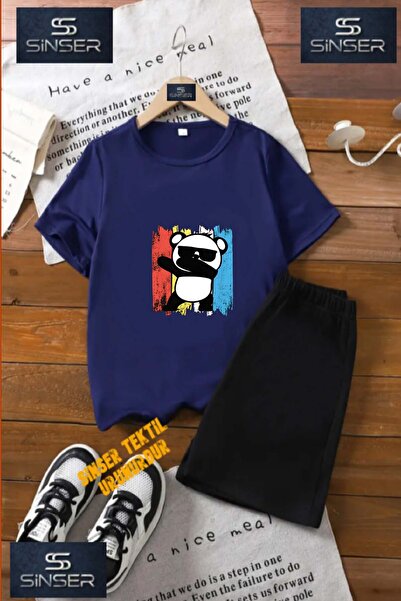 SS SİNSER Tricou cu gât rotund cu imprimeu special „PANDA COLORFUL CANVAS” pe...