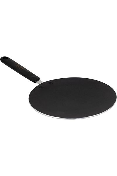 ALSAIF Vetro 2 Layers Crepe Pan, 3 mm x 24 cm Size, Black