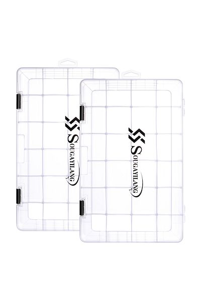 Sougayilang 2pcs-3700 Sougayilang Fishing Tool Box 1/2/4pcs 3600 3700 Plastic Bait Storage Box Portable Fishing