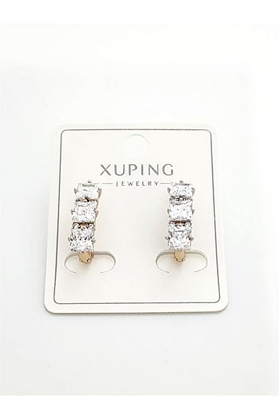 hena Baguette Stone Rose Vip Xuping Earrings