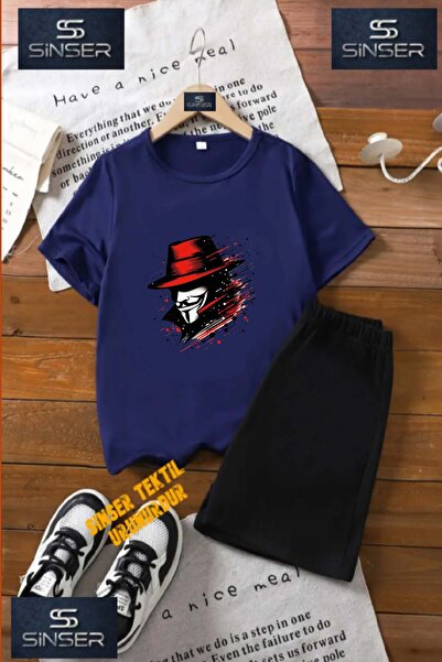 SS SİNSER Παιδικό μπλουζάκι με λαιμόκοψη "VFOR VANDETA PAINTED" με ειδική στά...