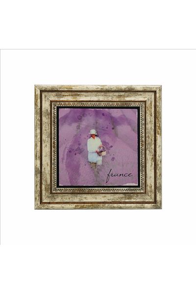 Sadrazam France Visual Printed Natural Stone Painting (25 X 25 Krg-9)