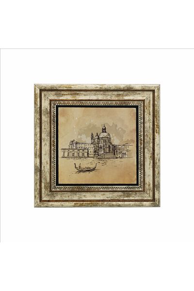 Sadrazam Venice Visual Printed Natural Stone Painting (25 X 25 Krg-50)
