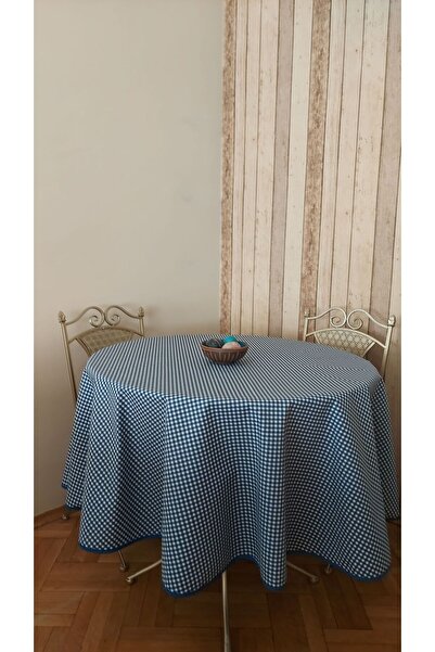 gonk Round, Plaid, Duck (Liquid Pusher, Stain Proof) Fabric, Tablecloth
