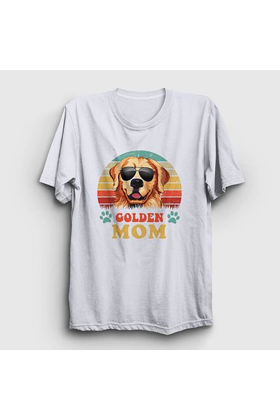 Presmono Μπλουζάκι Unisex White Golden Retriever Mom Dog Gift Dog T-shirt 537838 ττ