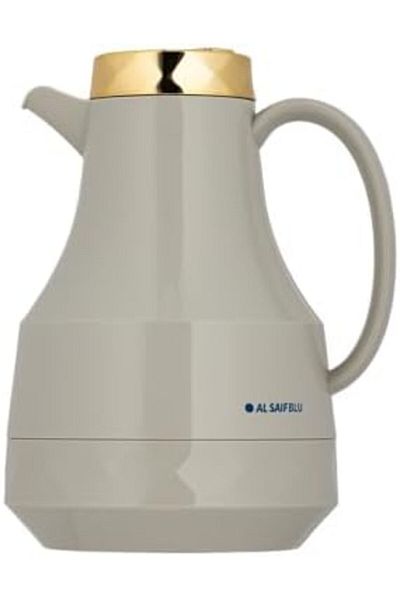 ALSAIF Blu Coffee And Tea Vacuum Flask, 1l Light Grey/gold