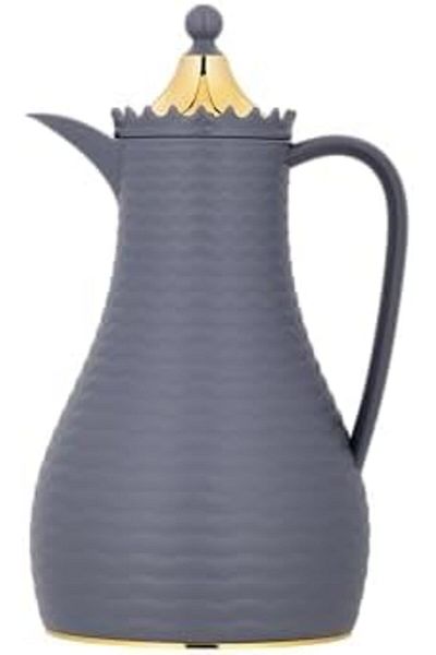ALSAIF Deva Coffee And Tea Vacuum Flask, Leak-proof And Keeps Drinks Hot, 1l ,dark Grey/gold