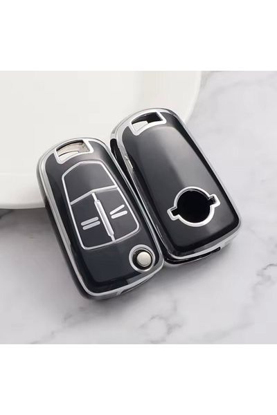 YıldızTuning Opel Zafira B Key Case Cover Black-Silver