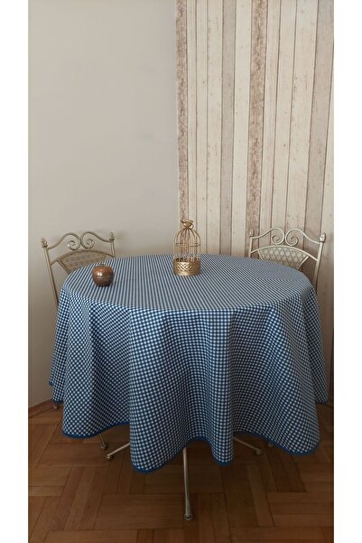 gonk Round, Plaid, Duck (Liquid Pusher, Stain Proof) Fabric, Tablecloth