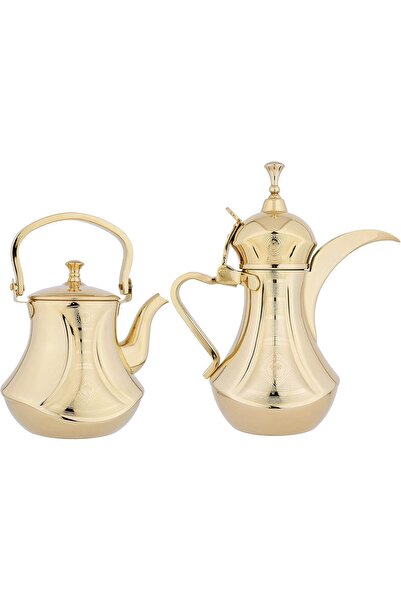 ALSAIF 2 Saif coffee pot and jug set: a coffee pot for preparing and serving Arabic coffee