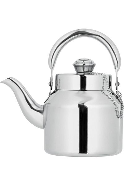 ALSAIF 25 oz. Saif Teapot, durable and elegant, perfect for serving tea and other teas. Silver color.
