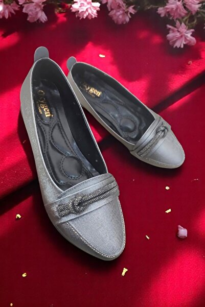 Elit 79301 Платинові легкі зручні жіночі балетки на щодень