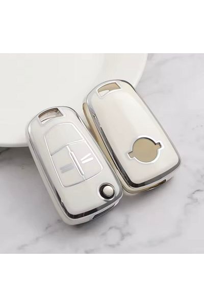 YıldızTuning Opel Vectra C Key Case White-Silver