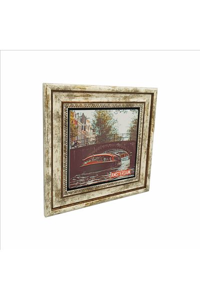 Sadrazam Amsterdam Visual Printed Natural Stone Painting (25 X 25 Krg-16)