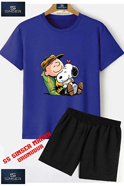 SS SİNSER Tricou cu gât rotund cu imprimeu special pentru copii „SNOPY COCUK ...