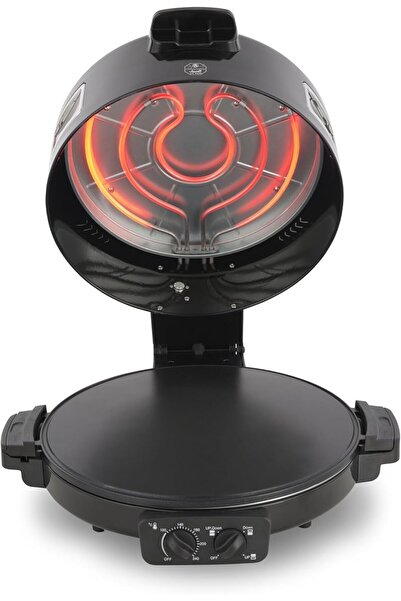 ALSAIF Electric Bread Maker With Non-stick Cooking Surface And Temperature Control, 40cm, 2400w, Black