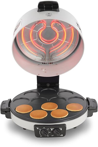 ALSAIF Electric Bread Maker With Non-stick Cooking Surface And Temperature Control, 40cm, 2400w, Light Grey