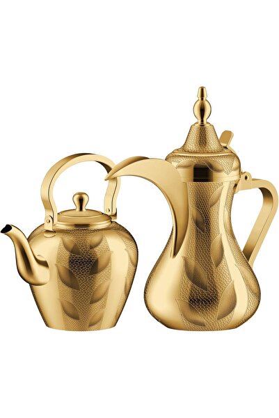 ALSAIF 2 Saif Dallah and Jug Set Dallah for preparing and serving Arabic coffee