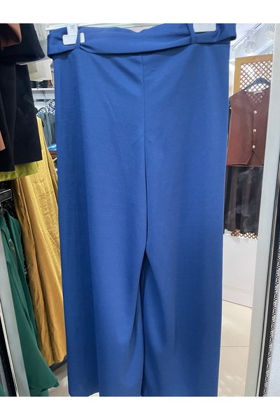 Yaren Moda Kadın krep etek pantalon (bel kemerli likrasız)