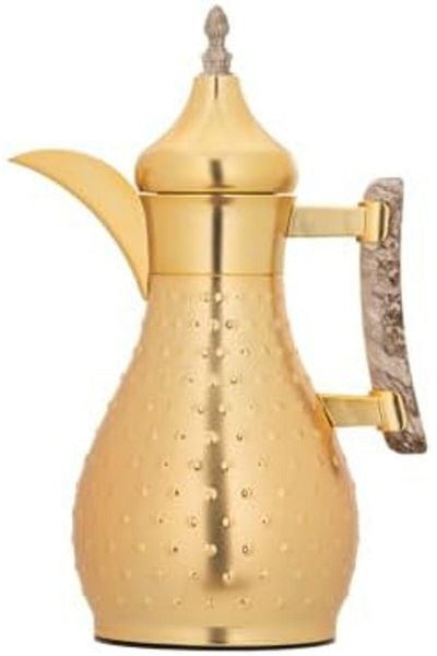 ALSAIF Coffee And Tea Vaccum Flask In Gold / Leak-proof And Keeps Drinks Hot 0.6 Liter