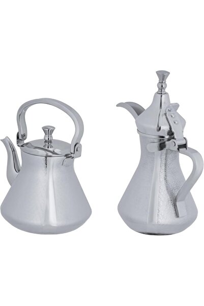 ALSAIF 2 Pieces Dallah and Jug Set Dallah for preparing and serving Arabic coffee