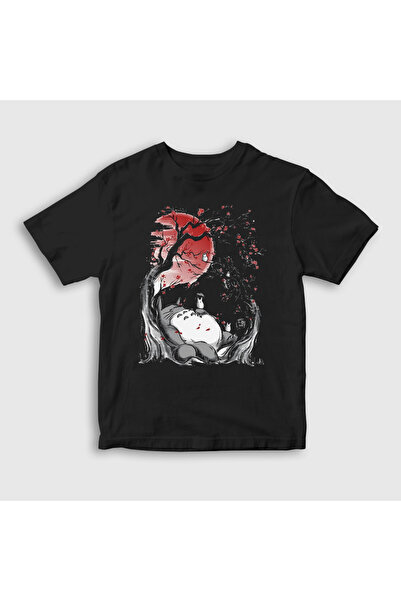 Presmono Unisex dečje crne majice My Neighbor Totoro Moon T-shirt 539349tt