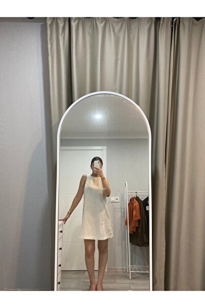 Eslem Erva Kalın Askılı Yuvarlak Yaka Elbise