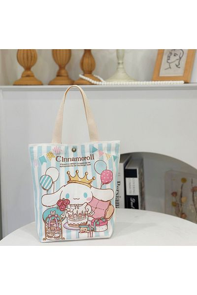 Choice Cinnamoroll Kawaii Sanrio Cinnamoroll Canvas Bag Hello Kitty Cartoon Shoulder Bags Kuromi Casual Sho