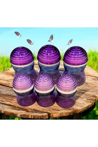 kitchenboost Seasoning Salt Shaker with Lid - Set of 6 Seasoning Salt Shakers, 2 Sizes