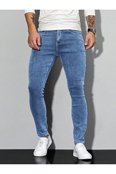 Cuqq Denim Men's Blue Slim Fit Denim Jeans Trousers Jean