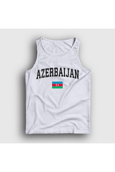 Presmono Unisex White Flag Flag V2 Azerbaijan Azerbaijan Tank Top 536590 Tt