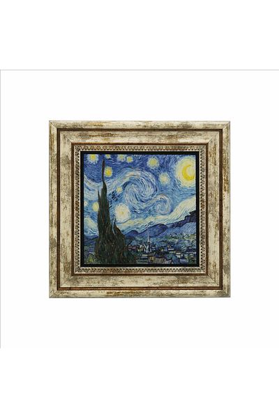 Sadrazam Starry Night Formal Printed Natural Stone Painting (25 X 25 Krg-135)