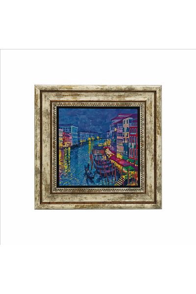 Sadrazam Venice Visual Printed Natural Stone Painting (25 X 25 Krg-49)